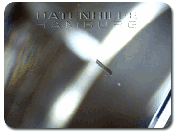 Zerkratzte Datenoberfl&auml;che